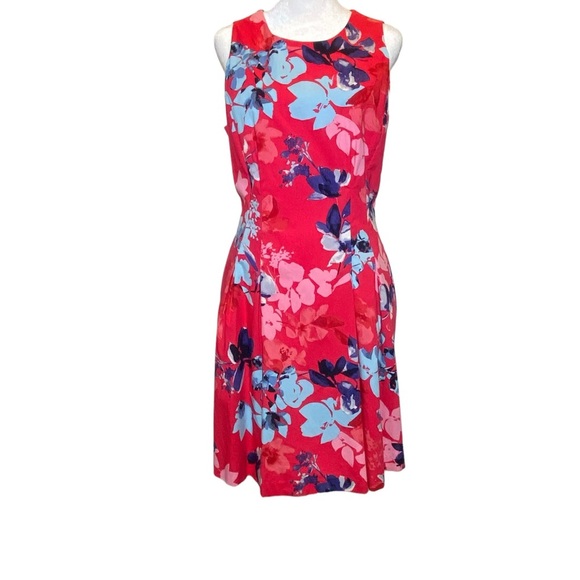Vince Camuto Dresses & Skirts - VINCE CAMUTO women's 12 floral pink sleeveless fit & flare party summer dress